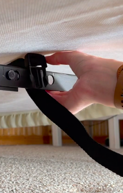 Loop clip around bed frame - Bed Ladder Bed Mobility Aid
