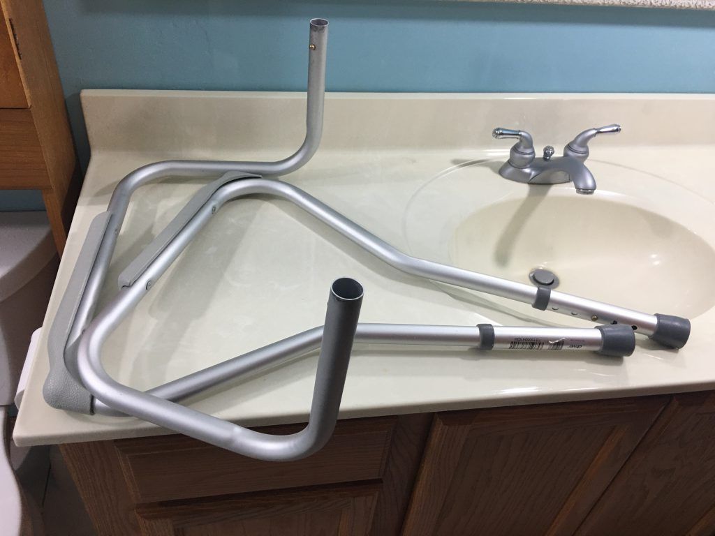 Two Safety Rails or Legs for Toilet Safety Rails
