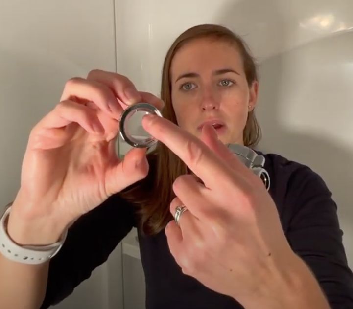 lock nut for installing the hand held shower head