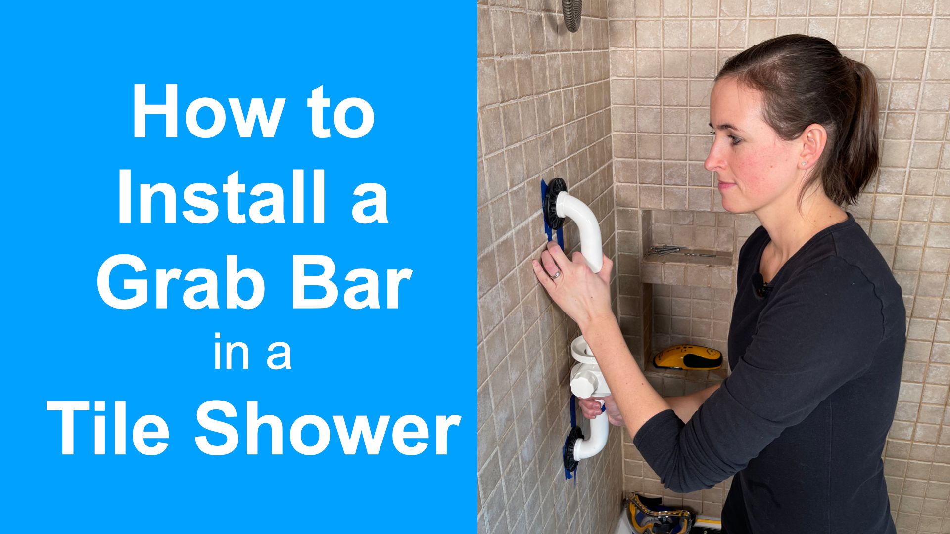 How To Install A Grab Bar In Tile Shower Equipmeot - How To Install Bathroom Grab Bars On Tile